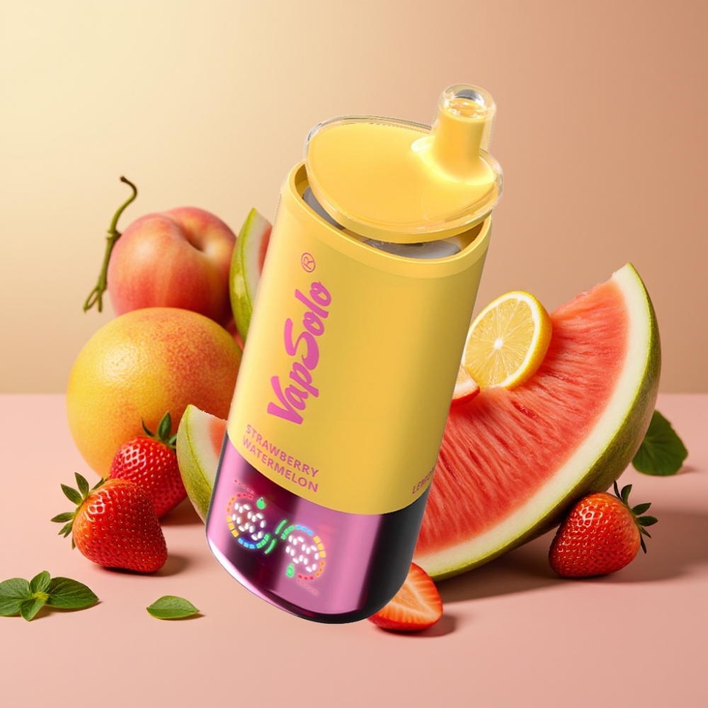 VapSolo Triple 30000 Puffs Fresa Sandía & Limón Melocotón, 40ml, Tipo-C