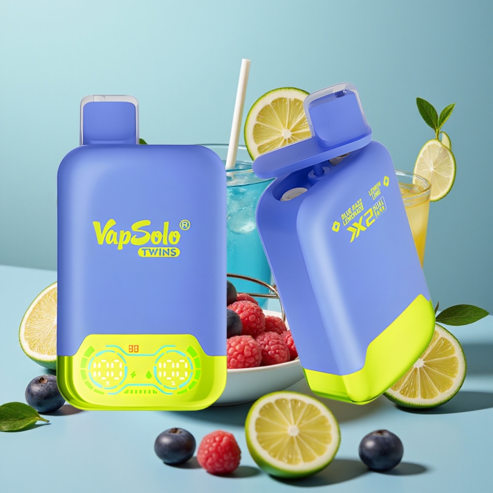 Vapsolo Twins 20000 Puffs 40ml 20mg/50mg Azul Frambuesa Limonada & Lima Limón