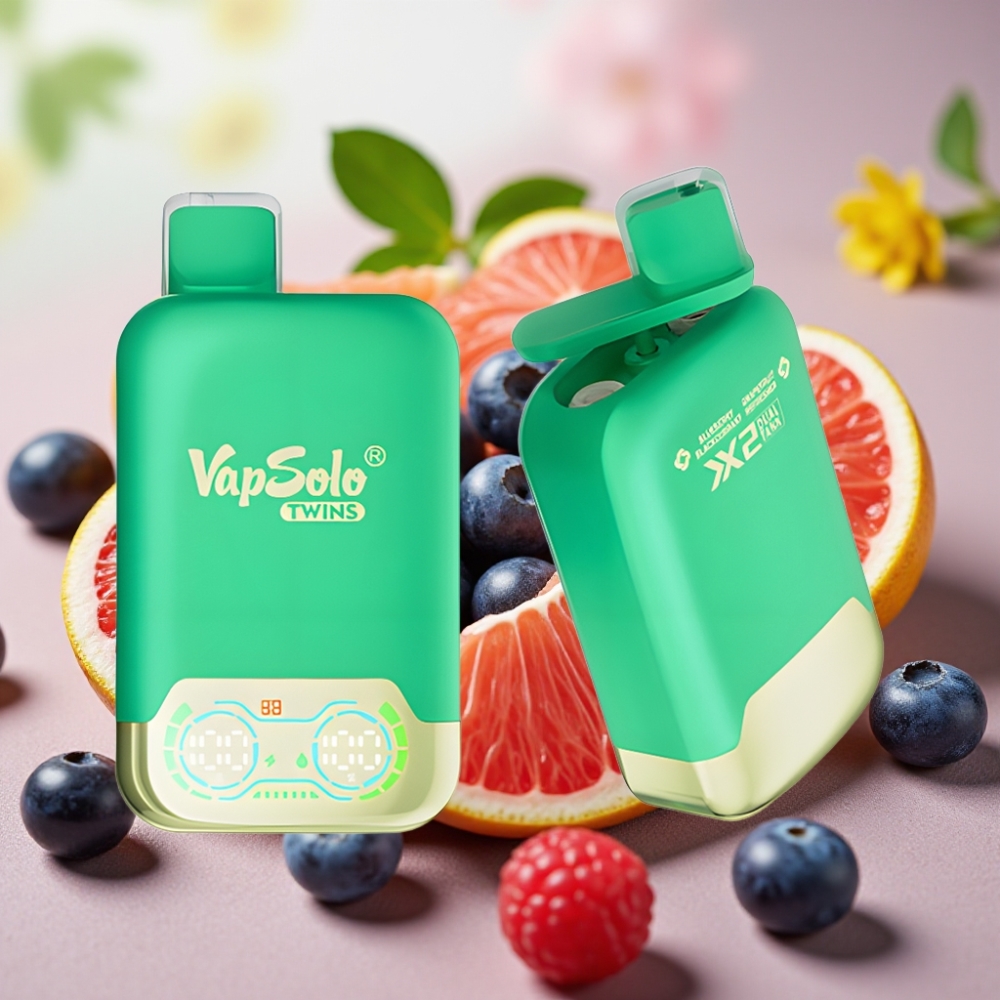 Vapsolo Twins 20000 Puffs Arándano Grosella Negra & Refresco de Pomelo 40ml Tipo-C