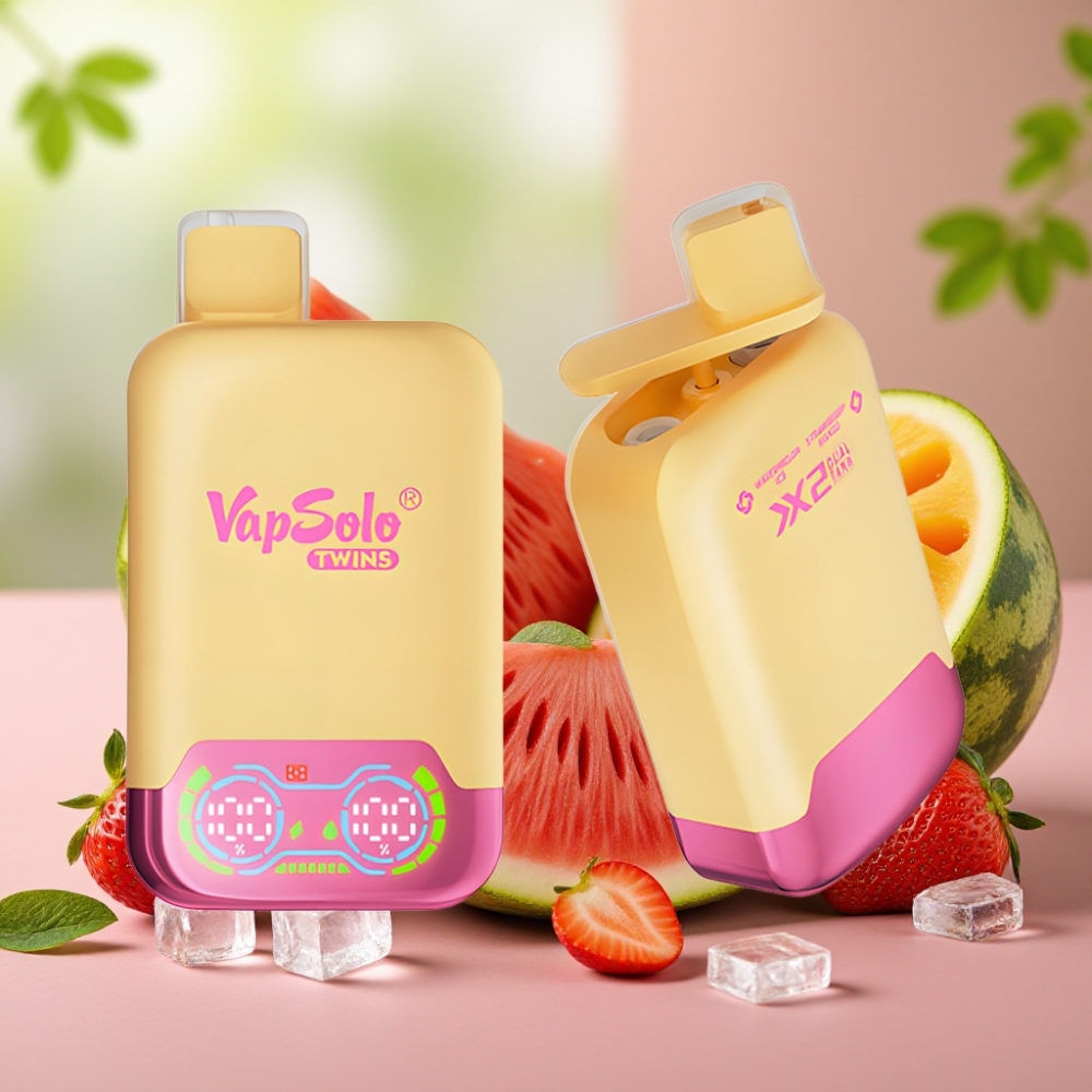 Vapsolo Twins 20000 Puffs Sabor Sandía Hielo & Fresa Mango 40ml Tipo-C
