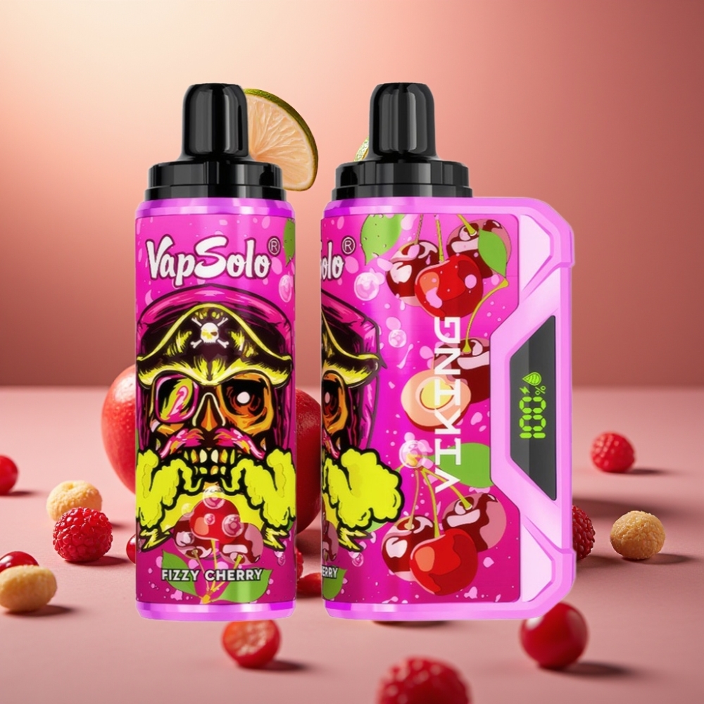 VapSolo VIKING 12000 Puffs 22ml Cereza Efervescente Tipo-C