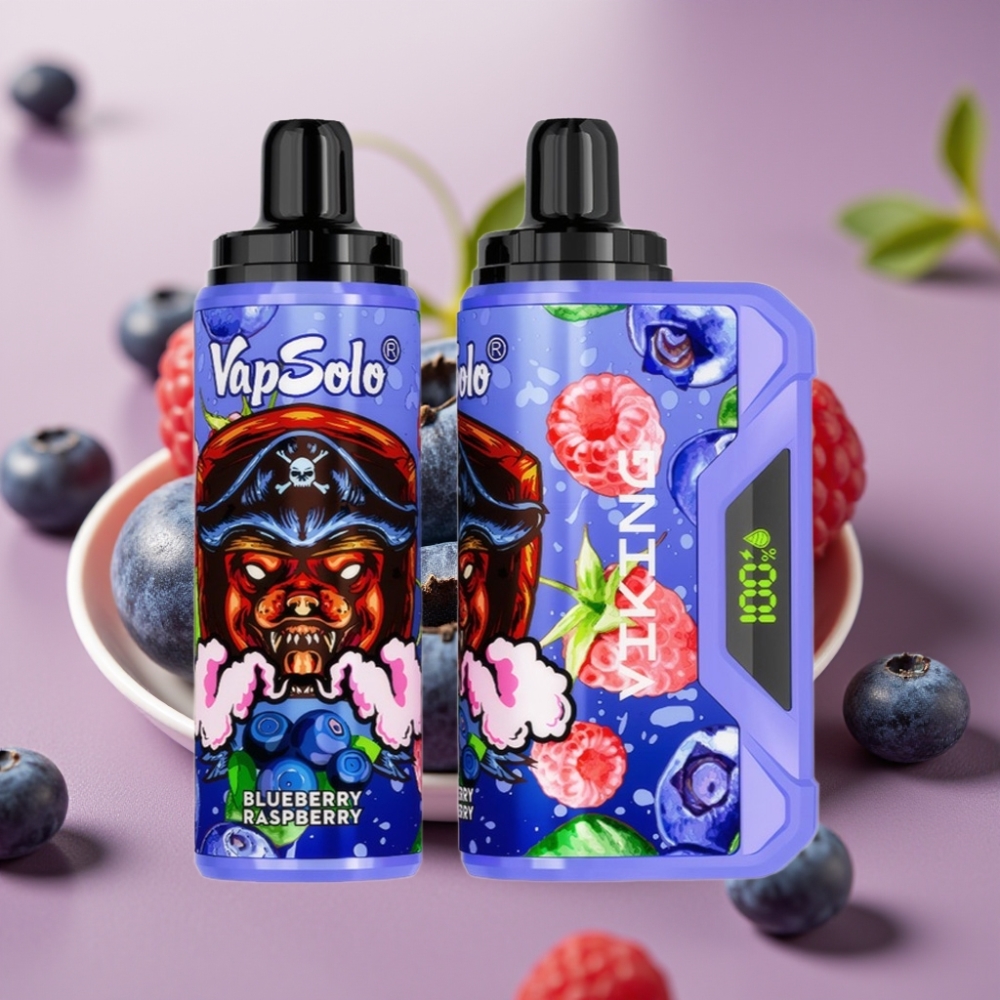 VapSolo VIKING 12000 Puffs Desechable 22ml Arándano Frambuesa Tipo-C