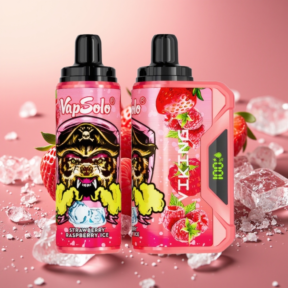 VapSolo VIKING 12000 Puffs Fresa Frambuesa Hielo 22ml 20/50mg