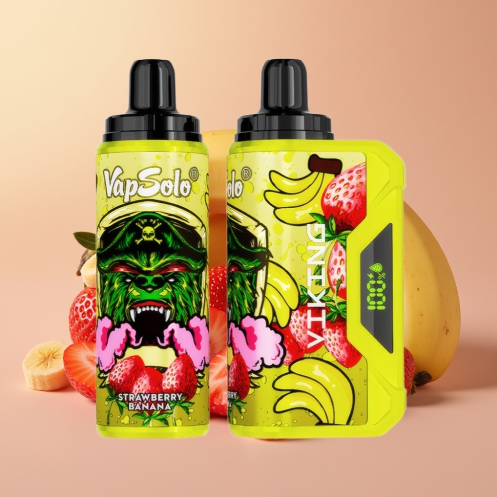 VapSolo VIKING 12000 Puffs Fresa Plátano 22ml 20/50mg