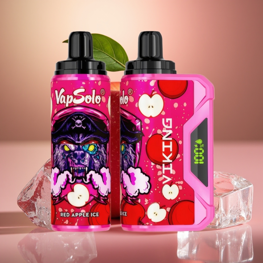 VapSolo VIKING 12000 Puffs Manzana Roja Hielo 22ml Tipo-C