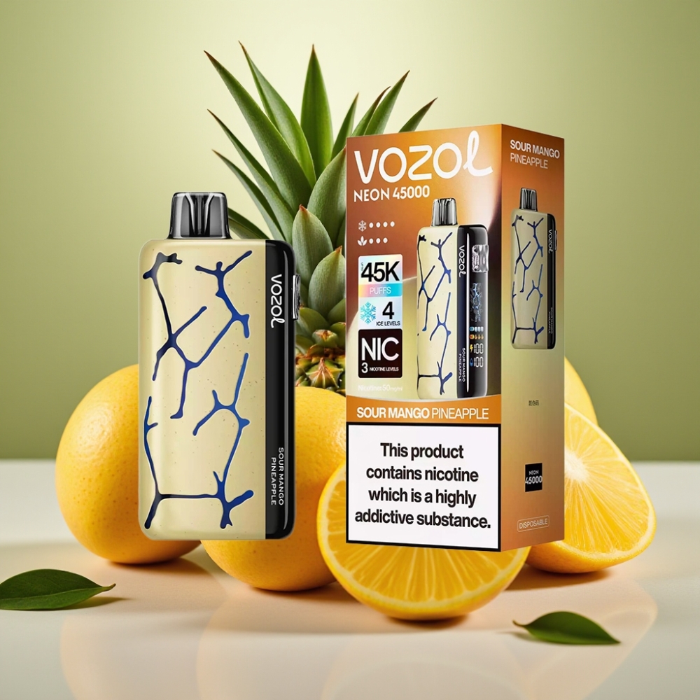 Vozol Neon 45K 45000 Puffs Mango Piña Ácido 20ml 800mAh