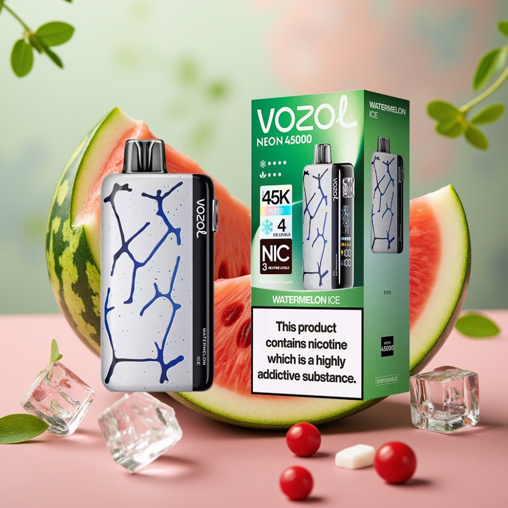 Vozol Neon 45K 45000 Puffs Vape Desechable Sandía Ice 20ml 800mAh